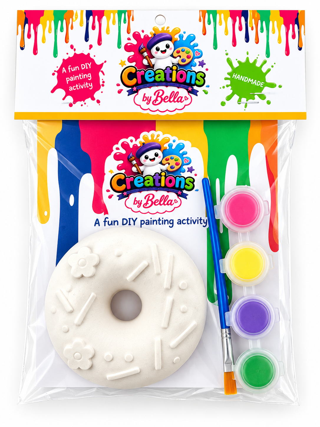 Plaster Painting Kits For Kids | Flower Donut Edition