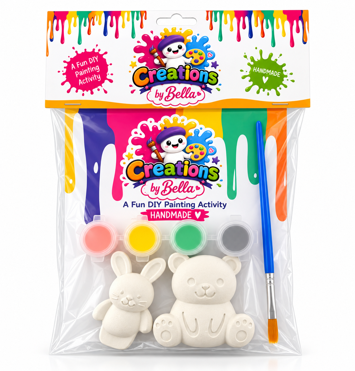 Plaster Painting Kits For Kids | Bunny & Bear Edition