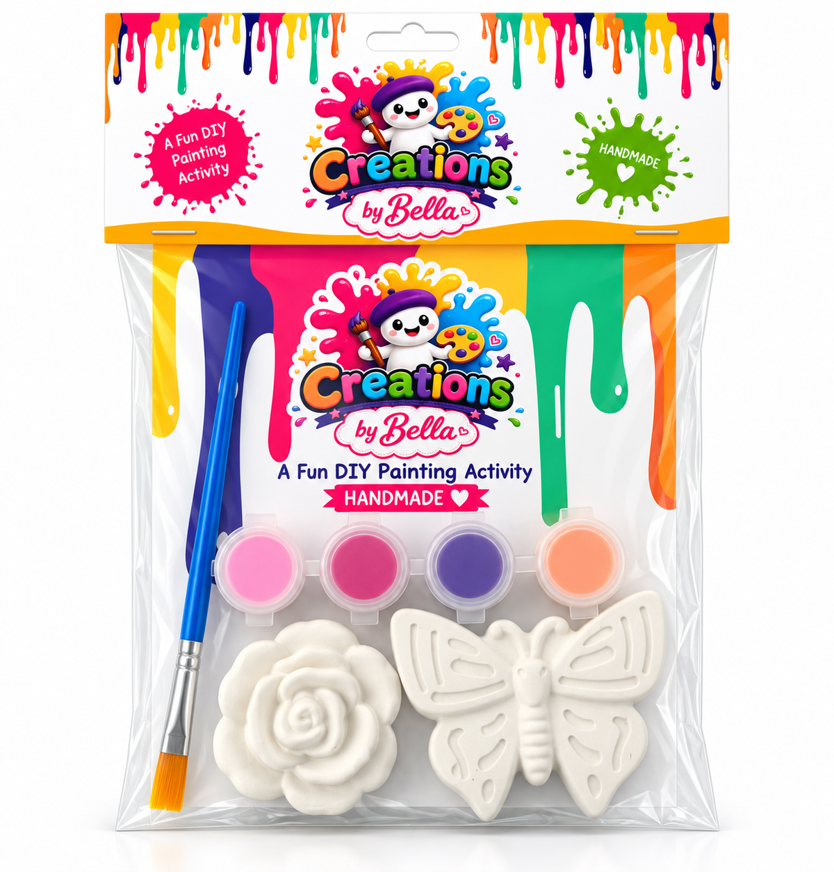 Plaster Painting Kits For Kids | Butterfly & Flower Edition