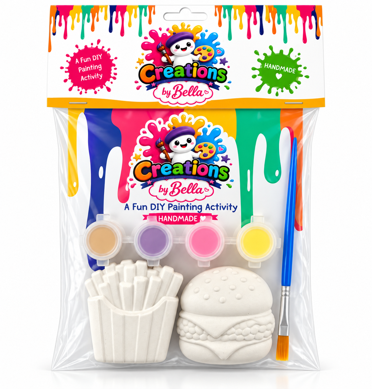 Plaster Painting Kits For Kids | Burger & Fries Edition